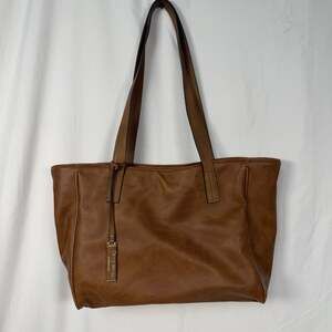 Darcy Marks London Brown Faux Leather Tote Bag 16" x 10"